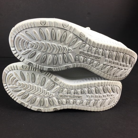 Skechers Shape Ups White Leather Fitness Toning Running Shoes Sz 9.5 12321 - Picture 3 of 9